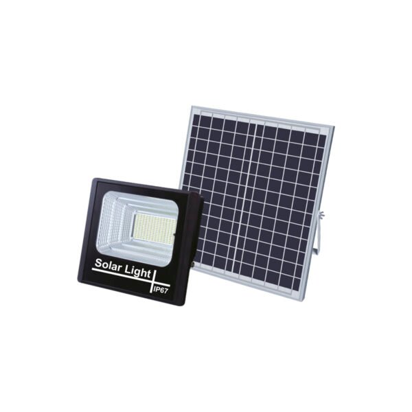 FOCO SOLAR 25W CON PANEL SOLAR Y CONTROL REMOTO
