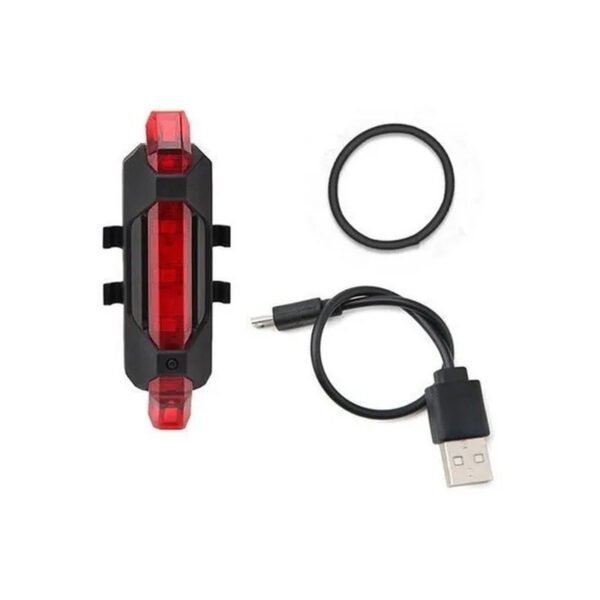 LUZ LED PARA BICICLETAS CON CARGA USB, A PRUEBA DE LLUVIA, CUATRO MODOS.
