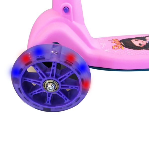 SCOOTER 3 RUEDAS CON LUZ, SOPORTE MAXIMO 80KL, FACIL DE USAR, PINK - Imagen 5
