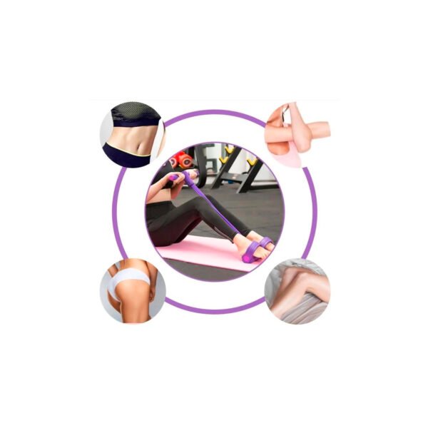 BANDA TUBO ELASTICO FLEX FITNESS PEDAL MANILLA DE CUERPO Y BRAZOS - Imagen 3