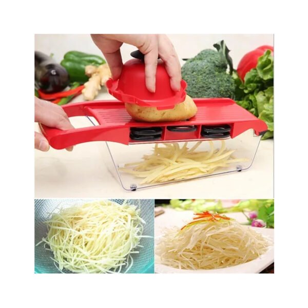 CORTADORAS DE VERDURAS 10 EN 1 MANDOLINA+6 REPUESTOS + PELADOR - Imagen 4