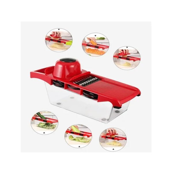 CORTADORAS DE VERDURAS 10 EN 1 MANDOLINA+6 REPUESTOS + PELADOR - Imagen 5