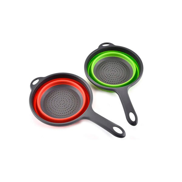COLADOR ESCURRIDOR PLEGABLE SILICONA REDONDO 19CM - Imagen 3