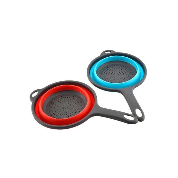 COLADOR ESCURRIDOR PLEGABLE SILICONA REDONDO 19CM - Imagen 4