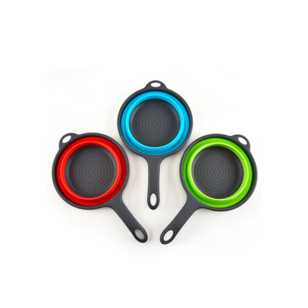 COLADOR ESCURRIDOR PLEGABLE SILICONA REDONDO 19CM - Imagen 5