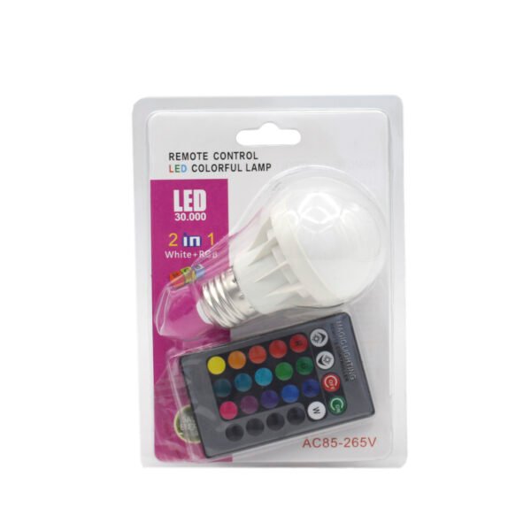 AMPOLLETA LED RGB 5W / CONTROL REMOTO BASE E-27 - Imagen 6