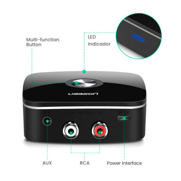 RECEPTOR DE AUDIO CON BLUETOOTH 5,0 - Imagen 2