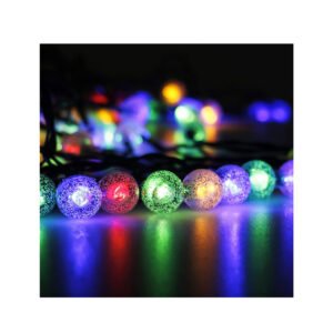 GUIRNALDA MULTICOLOR DE LUCES SOLARES LED IMPERMEABLES EXT.10 METROS