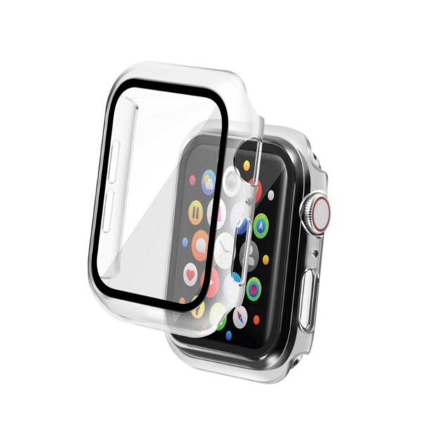 PROTECTOR 40MM CARCASA APPLE WATCH, ALTA TRANSPARENCIA, PROTEJE PANTALLA Y BORDES. WHITE - Imagen 2