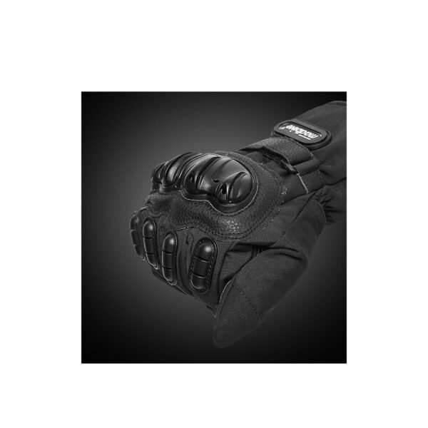 GUANTES PARA MOTOCICLISTA MADBIKE, IMPERMEABLES, MICROFIBRA, TERCIOPELO, PUÑO ELASTICO, BLOQUE DE GOMA, TALLA L. - Imagen 4
