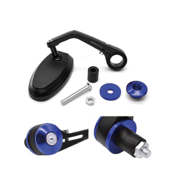 ESPEJOS RETROVISORES UNIVERSALES PARA MOTOCICLETA, PVC Y ALUMINIO, RESISTENTES, IMPERMEABLES, CRISTAL AZUL ANTIDESTELLOS. - Imagen 2