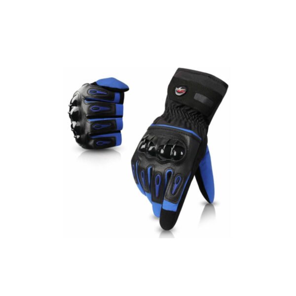 GUANTES TERMICOS PRO-BIKER, PALMA ANTIDESLIZANTE, IMPERMEABLES, PROTECCION EN NUDILLOS, RELLENO DE ALGODON. - Imagen 2