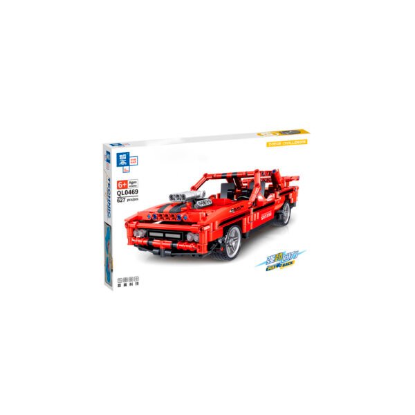 BLOQUE DIDACTICO 627 PZS, AUTO DODGE CHALLENGER, INTERCONEXION, NO TOXICO - Imagen 2