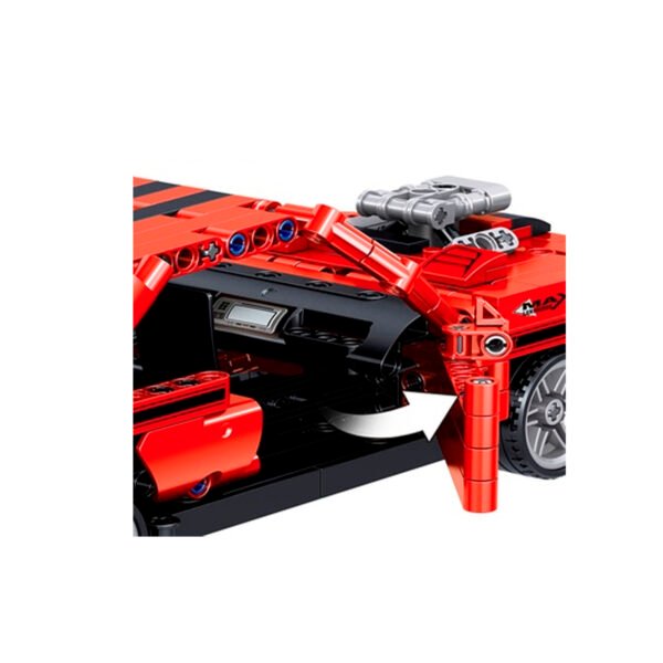 BLOQUE DIDACTICO 627 PZS, AUTO DODGE CHALLENGER, INTERCONEXION, NO TOXICO - Imagen 4