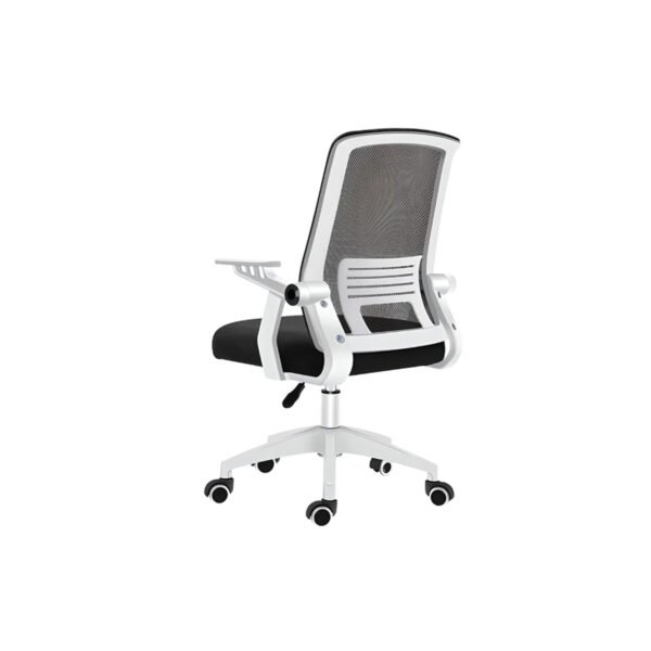 SILLA DE ESCRITORIO CRUSEC OFICINA MESA EJECUTIVA ERGONÓMICA CON TAPIZADO DE MALLA BLANCO - Imagen 3