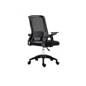 SILLA DE ESCRITORIO CRUSEC OFICINA MESA EJECUTIVA ERGONÓMICA CON TAPIZADO DE MALLA NEGRO