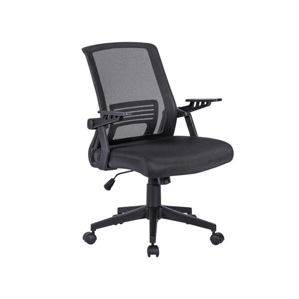 SILLA DE ESCRITORIO CRUSEC OFICINA MESA EJECUTIVA ERGONÓMICA CON TAPIZADO DE MALLA NEGRO - Imagen 2