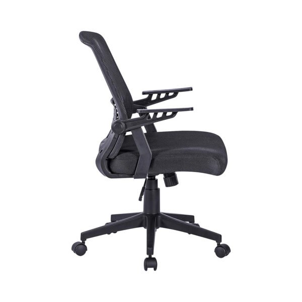 SILLA DE ESCRITORIO CRUSEC OFICINA MESA EJECUTIVA ERGONÓMICA CON TAPIZADO DE MALLA NEGRO - Imagen 3