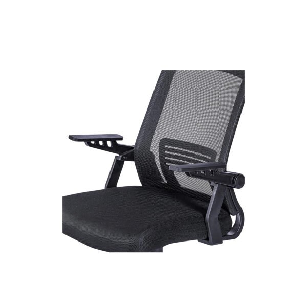 SILLA DE ESCRITORIO CRUSEC OFICINA MESA EJECUTIVA ERGONÓMICA CON TAPIZADO DE MALLA NEGRO - Imagen 4