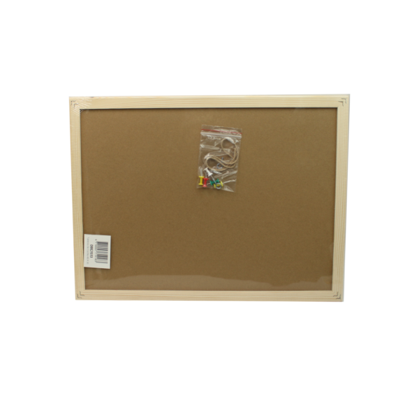 TABLERO DE CORCHO  40 X 30 INCLUYE FIJADORES DE NOTAS Y COLGANTE - Imagen 2