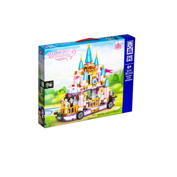 SET DE BLOQUES , 454 PIEZAS, CASTILLO SOBRE RUEDAS, RECOMENDADO PARA NIÑOS MAYORES DE 6 AÑOS. - Imagen 2