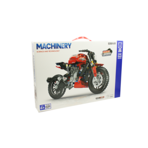 MOTOCICLETA DEPORTIVA DE BLOQUES ARMABLE ROJA - 620 PIEZAS