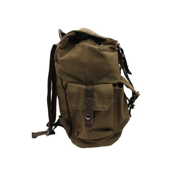 MOCHILA CON BOLSILLO DELANTERO  Y CORREAS CAFE - Imagen 2