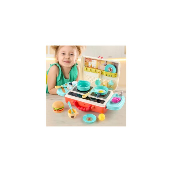 COCINA COOKING HANDBAG TRANSPORTABLE TIPO CARTERA 2 EN 1 CON 28 ACCESORIOS - Imagen 2