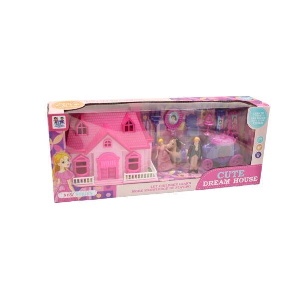 CASA DE MUÑECA CON ACCESORIOS Y CARRUAJE - Imagen 2