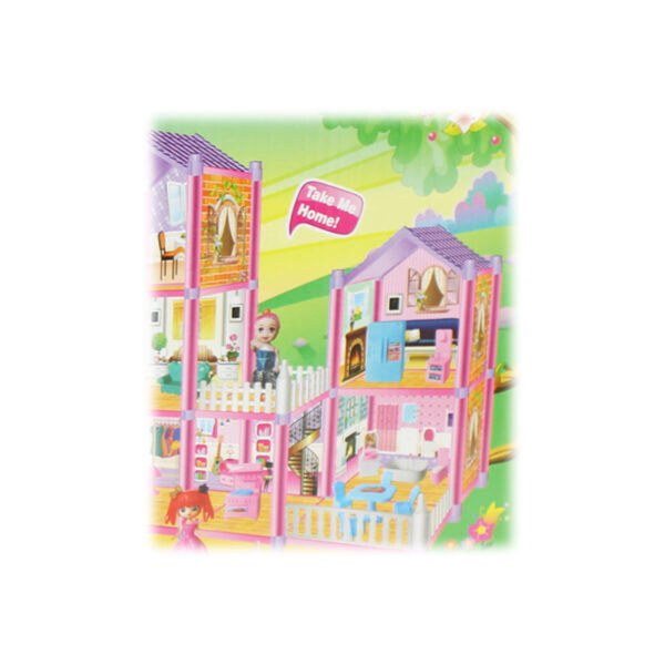 CASA DE MUÑECAS 3 PISOS ROSADA