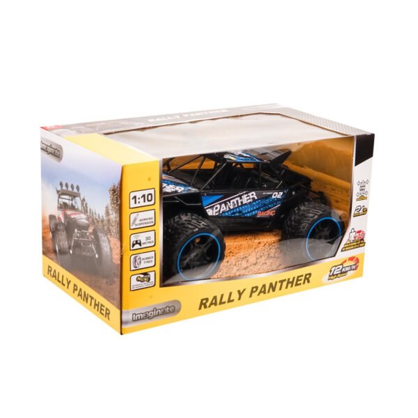 AUTO RALLY ALTA VELOCIDAD HASTA 12KM/H, ESCALA 1:10, CON BATERIA RECARGABLE Y CONTROL REMOTO. BLUE - Imagen 2