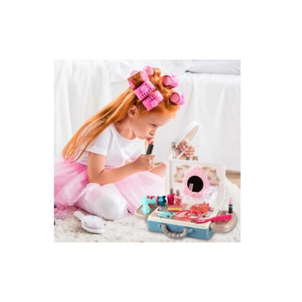 JUEGO DE MAQUILLAJE 2 EN 1, TOCADOR Y CARTERA, JUEGO DE ROLES PARA NIÑOS MAYORES DE 3 AÑOS. - Imagen 2