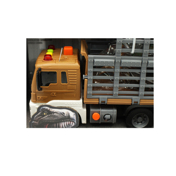 CAMION REMOLQUE JAULA CON LUZ Y SONIDO - INCLUYE DINOSAURIOS - Imagen 3