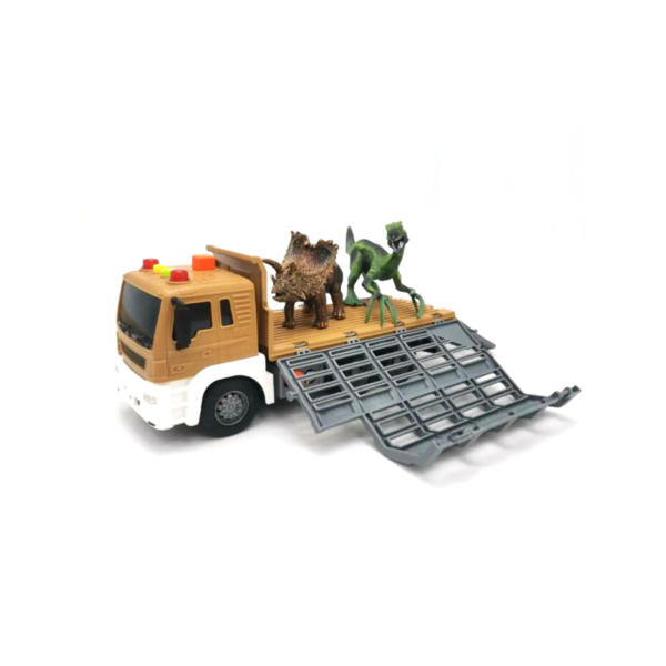 CAMION REMOLQUE JAULA CON LUZ Y SONIDO - INCLUYE DINOSAURIOS - Imagen 4