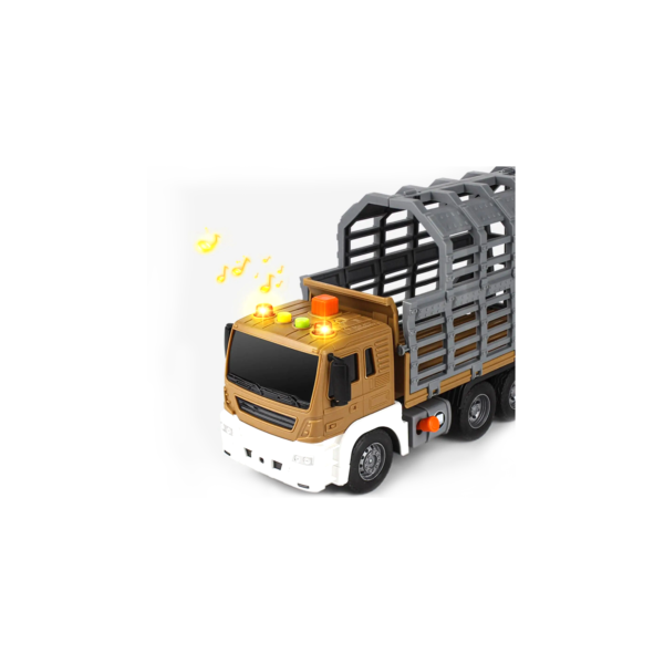CAMION REMOLQUE JAULA CON LUZ Y SONIDO - INCLUYE DINOSAURIOS - Imagen 5