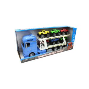 CAMION TRANSPORTADOR DE AUTOS A FRICCION - BLUE