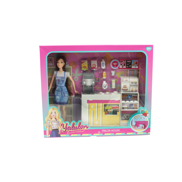 MUÑECA YALULONG CON SET Y ACCESORIOS DE CAFETERIA - Imagen 4