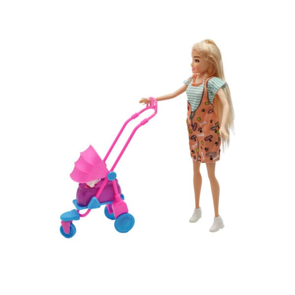MUÑECA CON MASCOTA Y SET DE PASEO - Imagen 2