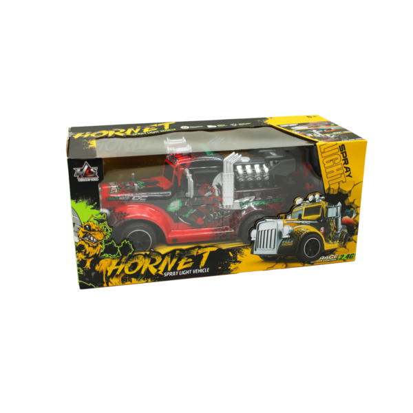 CAMION HORNET CON LUZ SPRAY MULTI COLOR (SIMULACION DE HUMO)  - CONTROL REMOTO 2.4G 4 CANALES RED - Imagen 2