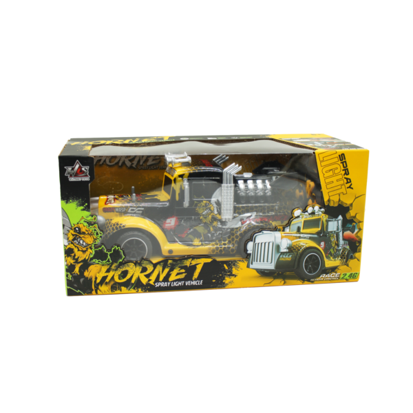 CAMION HORNET CON LUZ SPRAY MULTI COLOR (SIMULACION DE HUMO)  - CONTROL REMOTO 2.4G 4 CANALES - YELLOW - Imagen 3