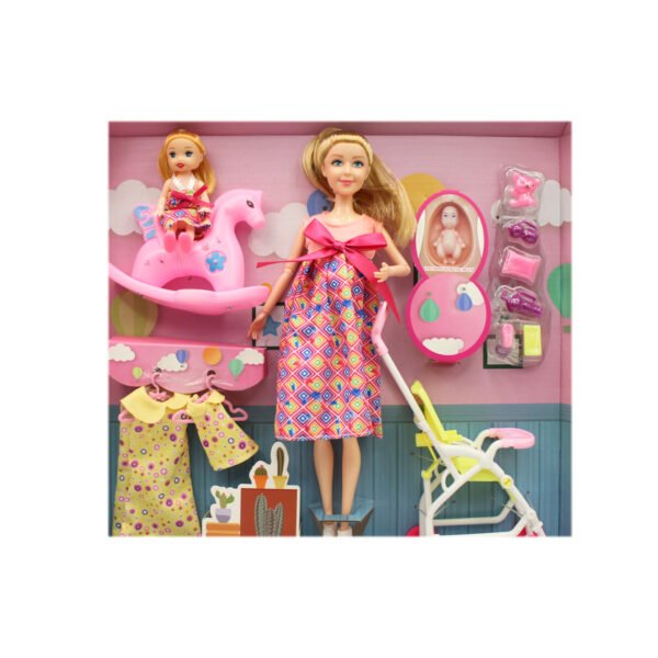 MUÑECA GINA - INCLUYE 2 BEBES Y ACCESORIOS