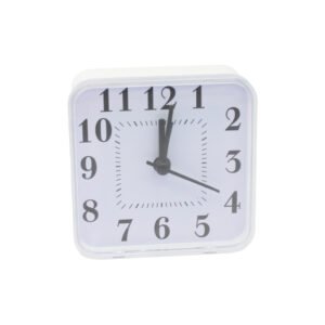 RELOJ DESPERTADOR CUADRADO WHITE