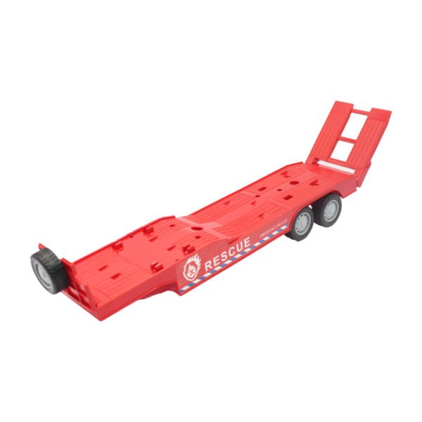 CAMION REMOLQUE A FRICCION CON AUTO DE RESCATE DE RUEDA LIBRE Y HELICOPTERO ESCALA 1:18 - Imagen 3