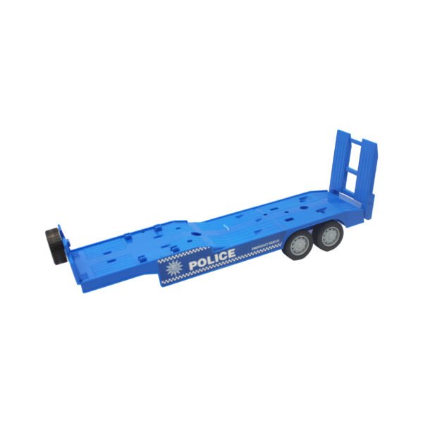 CAMION REMOLQUE A FRICCION CON AUTO POLICIA DE RUEDA LIBRE Y HELICOPTERO ESCALA 1:18 - Imagen 5