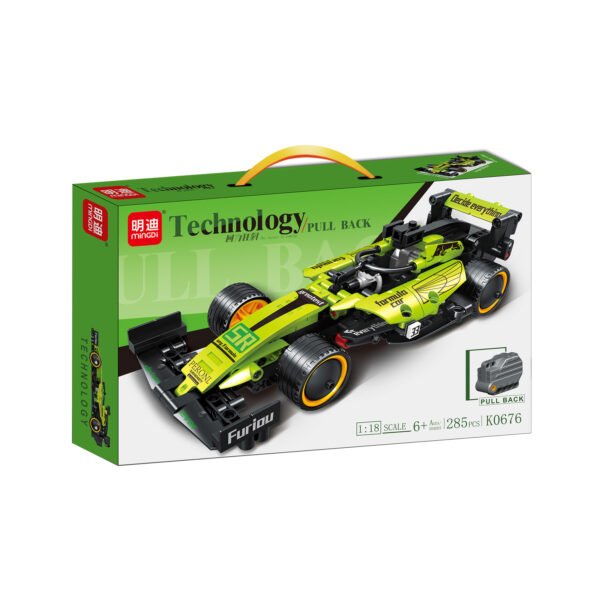 SET ARMABLE AUTO DE CARRERAS 285 PIEZAS VERDE. - Imagen 2