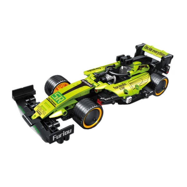 SET ARMABLE AUTO DE CARRERAS 285 PIEZAS VERDE.