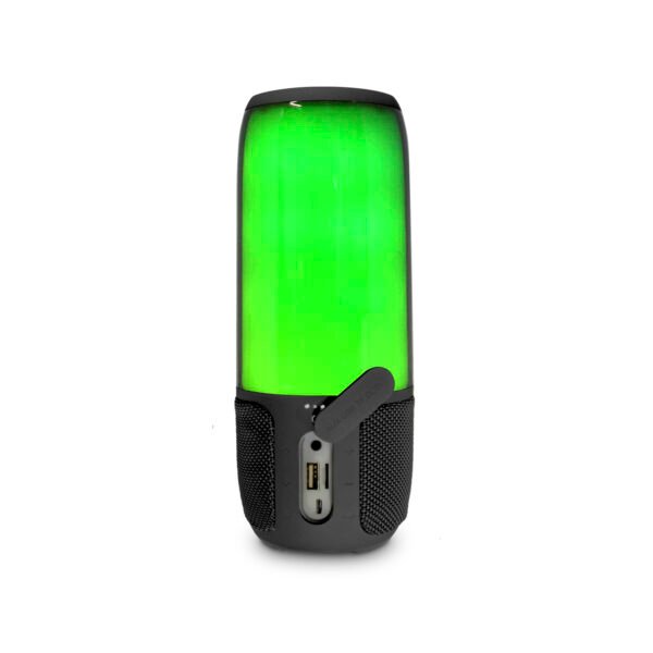 PARLANTE  BLUETOOTH PORTATIL CON LUCES  MULTICOLOR CON  ENTRADA SD/ RADIO FM. BLACK - Imagen 2