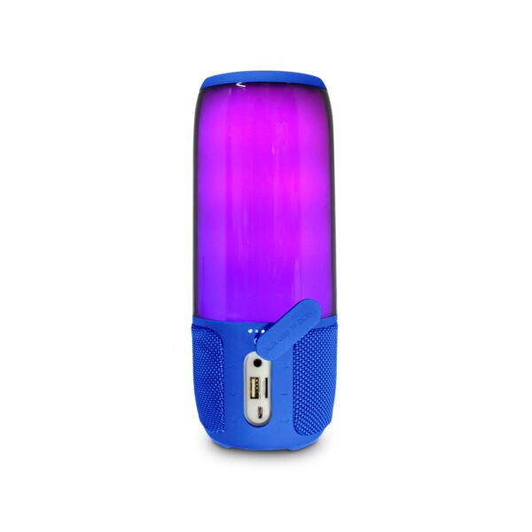 PARLANTE  BLUETOOTH PORTATIL CON LUCES  MULTICOLOR CON  ENTRADA SD/ RADIO FM. BLUE - Imagen 2