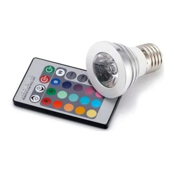 AMPOLLETA LED RGB 3W SPOT BASE E-27 - Imagen 5