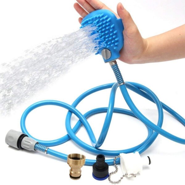 MANGUERA CON CEPILLO PARA BAÑAR MASCOTAS. - Imagen 2